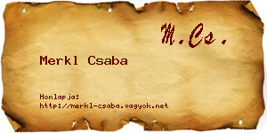 Merkl Csaba névjegykártya