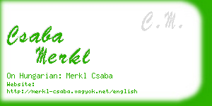 csaba merkl business card